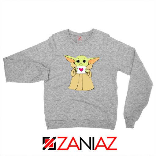 Baby Yoda Valentine Sport Grey Sweatshirt