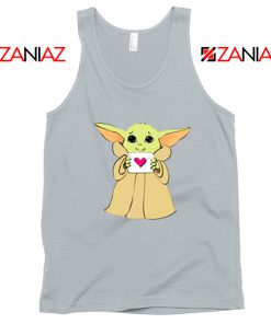 Baby Yoda Valentine Sport Grey Tank Top