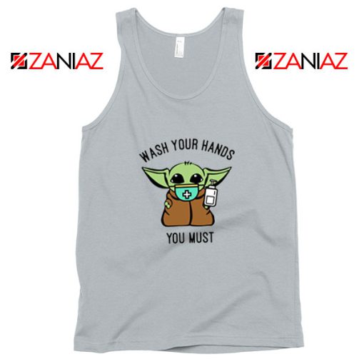 Baby Yoda Wash Your Hands Sport Grey Tank Top