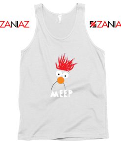 Beaker Muppet Meep White Tank Top