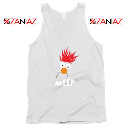 Beaker Muppet Meep White Tank Top