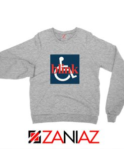 Blink 182 Wheelchair Sport Grey Sweatshirt