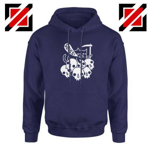 Cheap Cat Soul Navy Blue Hoodie