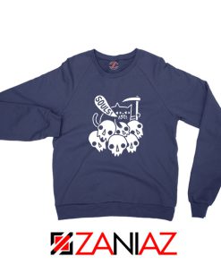 Cheap Cat Soul Navy Blue Sweatshirt