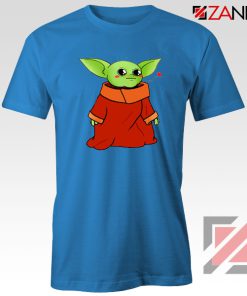 Cute Baby Yoda Blue Tshirt