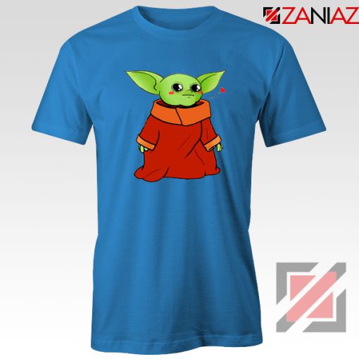 Cute Baby Yoda Blue Tshirt