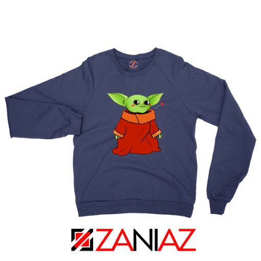 Cute Baby Yoda Navy Blue Sweatshirt