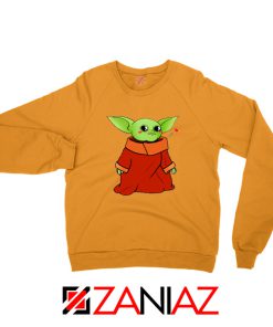 Cute Baby Yoda Orange Sweatshirt