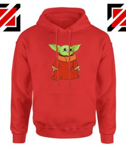 Cute Baby Yoda Red Hoodie