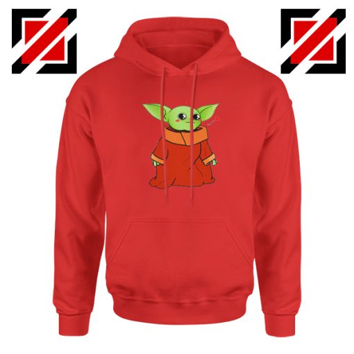 Cute Baby Yoda Red Hoodie