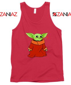 Cute Baby Yoda Red Tank Top