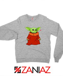 Cute Baby Yoda Sport Grey Sweatshirt