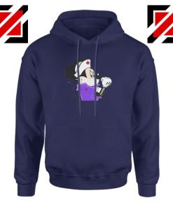 Cute Minnie Mouse Nurse Navy Blue Hoodie