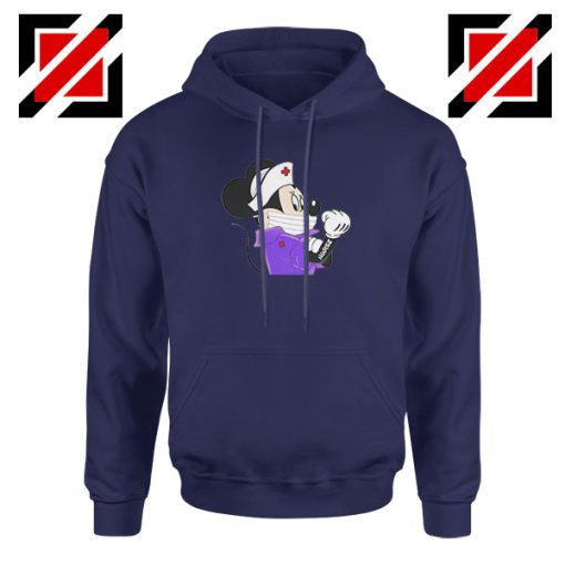 Cute Minnie Mouse Nurse Navy Blue Hoodie