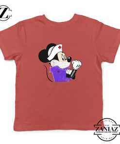 Cute Minnie Mouse Nurse Red Kids Tshirt