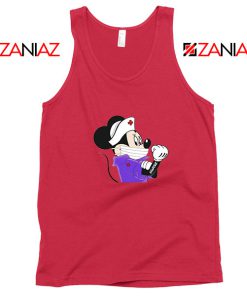 Cute Minnie Mouse Nurse Red Tank Top