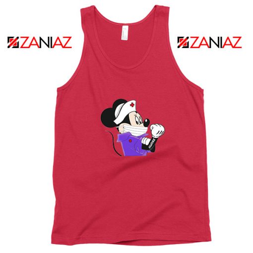 Cute Minnie Mouse Nurse Red Tank Top