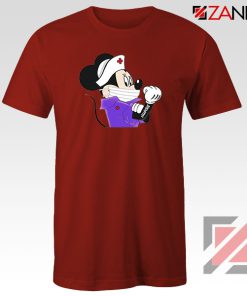 Cute Minnie Mouse Nurse Red Tshirt