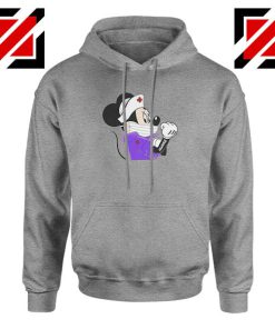 Cute Minnie Mouse Nurse Sport Grey Hoodie