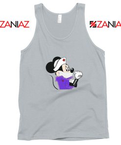 Cute Minnie Mouse Nurse Sport Grey Tank Top