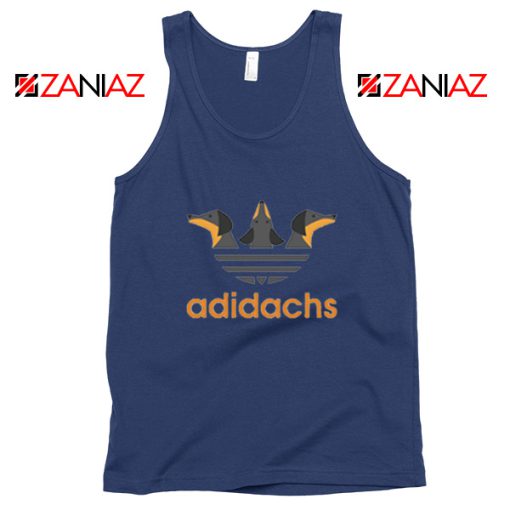 Dachshund Adidachs Navy Blue Tank Top