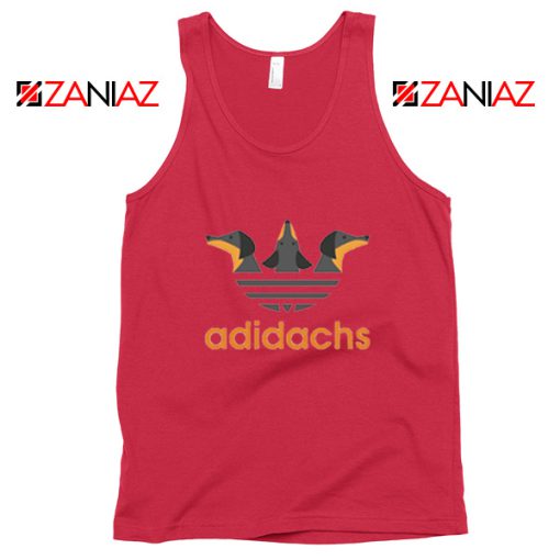 Dachshund Adidachs Red Tank Top