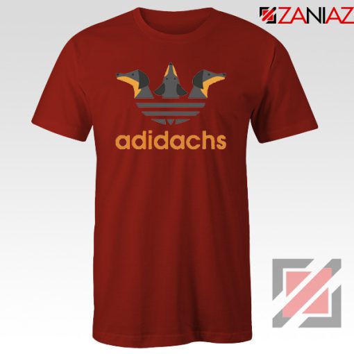 Dachshund Adidachs Red Tshirt