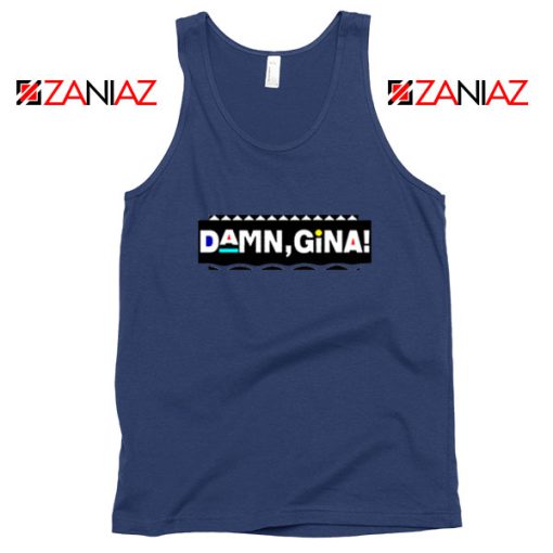 Damn Gina Martin Navy Blue Tank Top