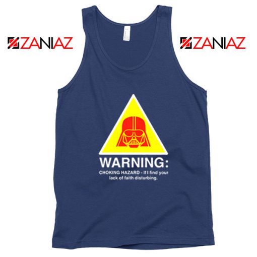 Darth Vader Choking Hazard Navy Blue Tank Top