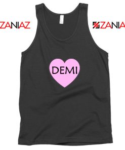 Demi Lovato Heart Black Tank Top