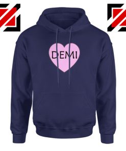 Demi Lovato Heart Navy Blue Hoodie