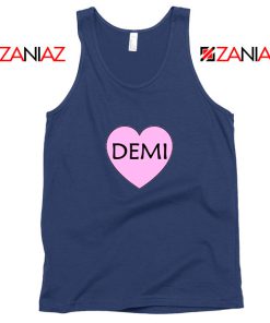 Demi Lovato Heart Navy Blue Tank Top