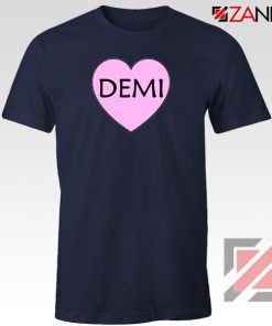 Demi Lovato Heart Navy Blue Tshirt