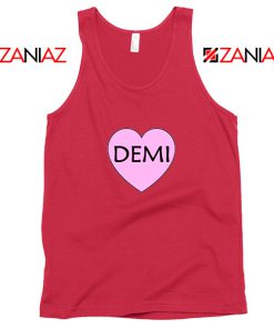 Demi Lovato Heart Red Tank Top