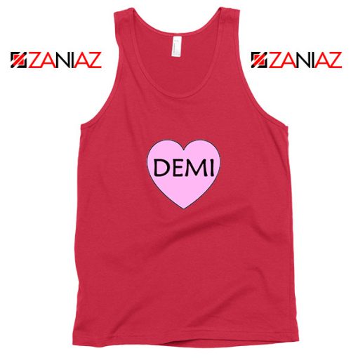 Demi Lovato Heart Red Tank Top