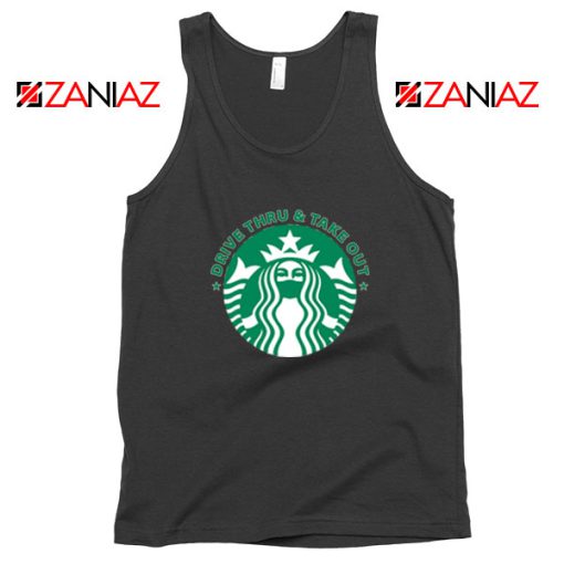 Drive Thru Take Out Coffee Black Tank Top