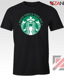 Drive Thru Take Out Coffee Black Tshirt