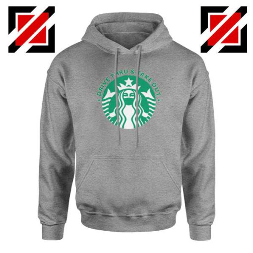 Drive Thru Take Out Coffee Sport Grey Hoodie