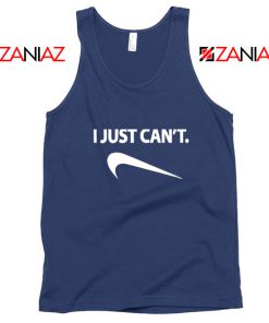 Funny Parody Slogan Nike Navy Blue Tank Top