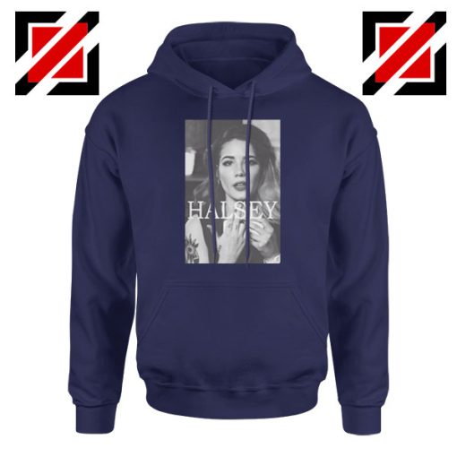 Halsey Singer Poster Navy Blue Hoodie