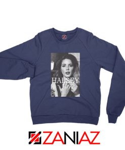 Halsey Singer Poster Navy Blue Sweatshirt