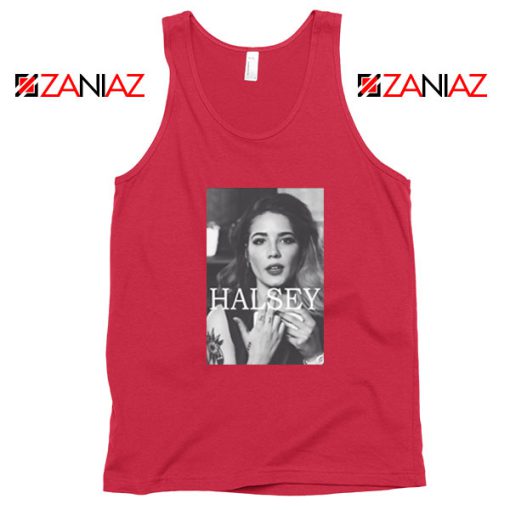 Halsey Singer Poster Red Tank Top