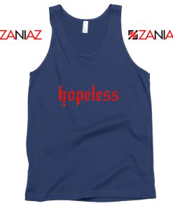 Hopeless Lyrics Navy Blue Tank Top