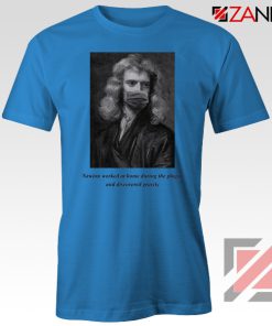 Isaac Newton Mask Blue Tshirt