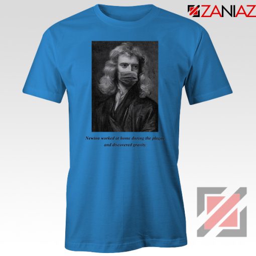 Isaac Newton Mask Blue Tshirt