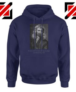 Isaac Newton Mask Navy Blue Hoodie