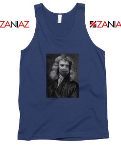 Isaac Newton Mask Navy Blue Tank Top