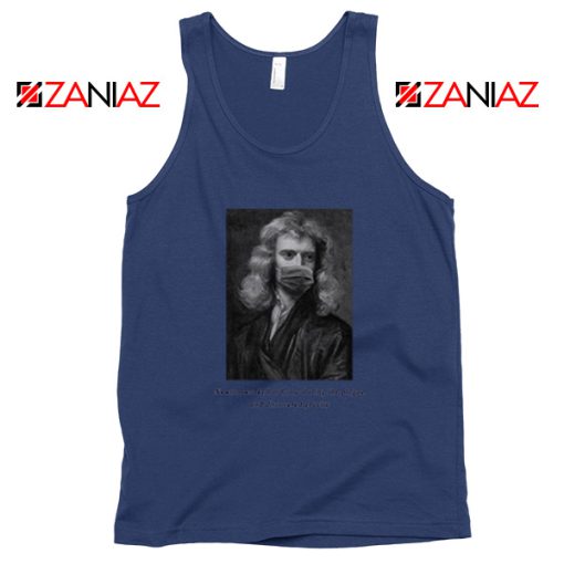 Isaac Newton Mask Navy Blue Tank Top