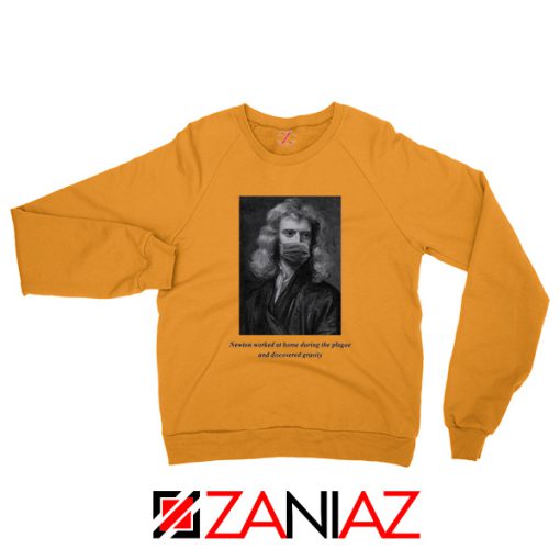 Isaac Newton Mask Orange Sweatshirt