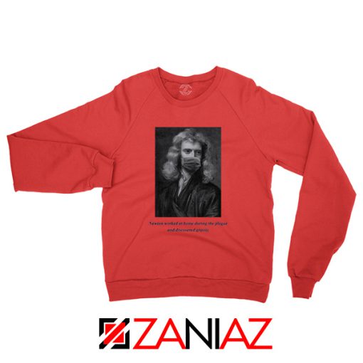 Isaac Newton Mask Red Sweatshirt